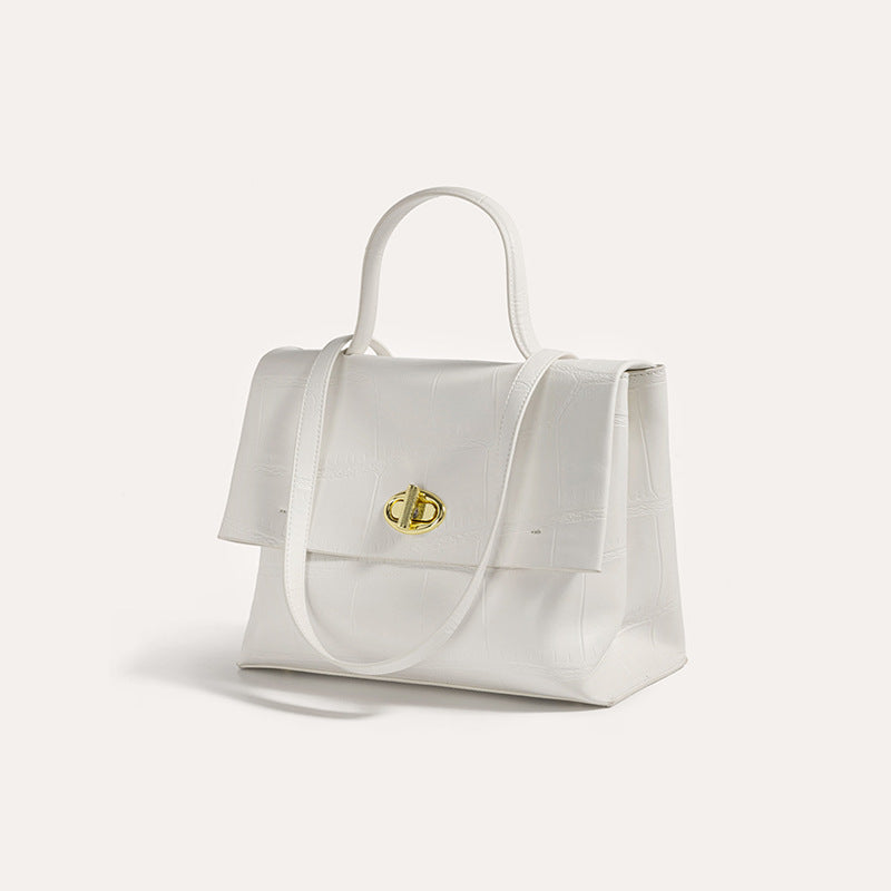 Women’s Croc Print Flap Top Handle Handbags image 4