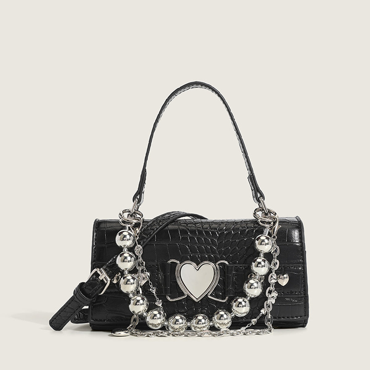 Women’s Croc Print Top Handle Purse image