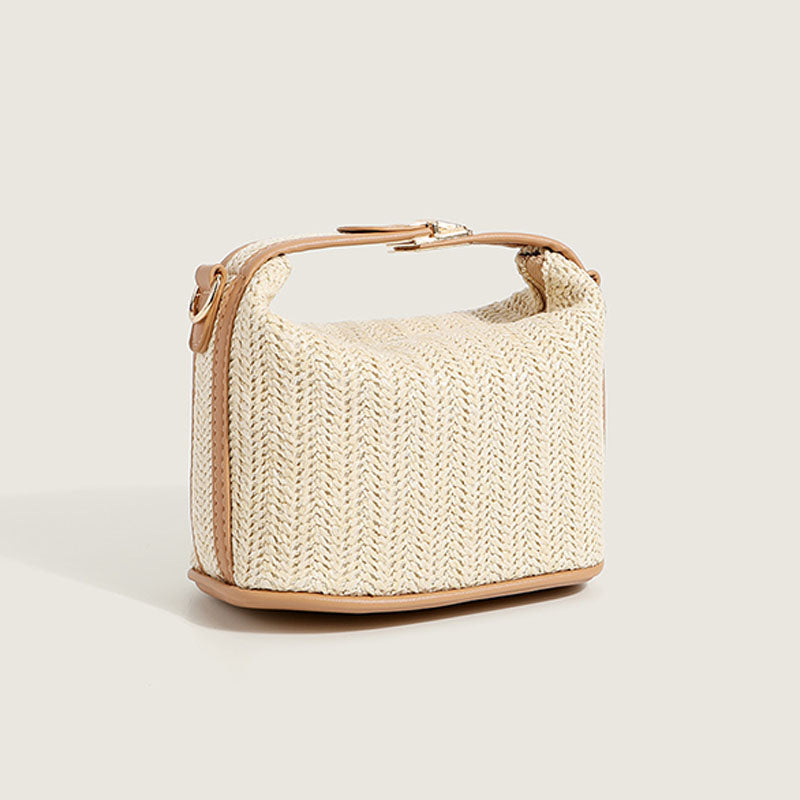 Women’s Beige Woven Crossbody Handbags image 2