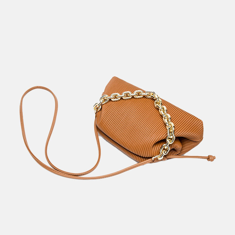 Women’s Chains Striped Pouch Clutch Bags image 2