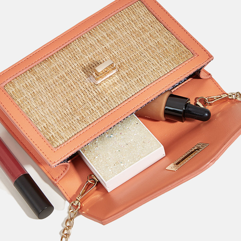 Women’s Envelope Woven Flap Crossbody Bags image 5