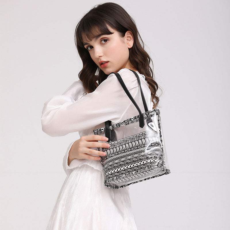 Women’s Clear PVC Small Tote Bags image 5