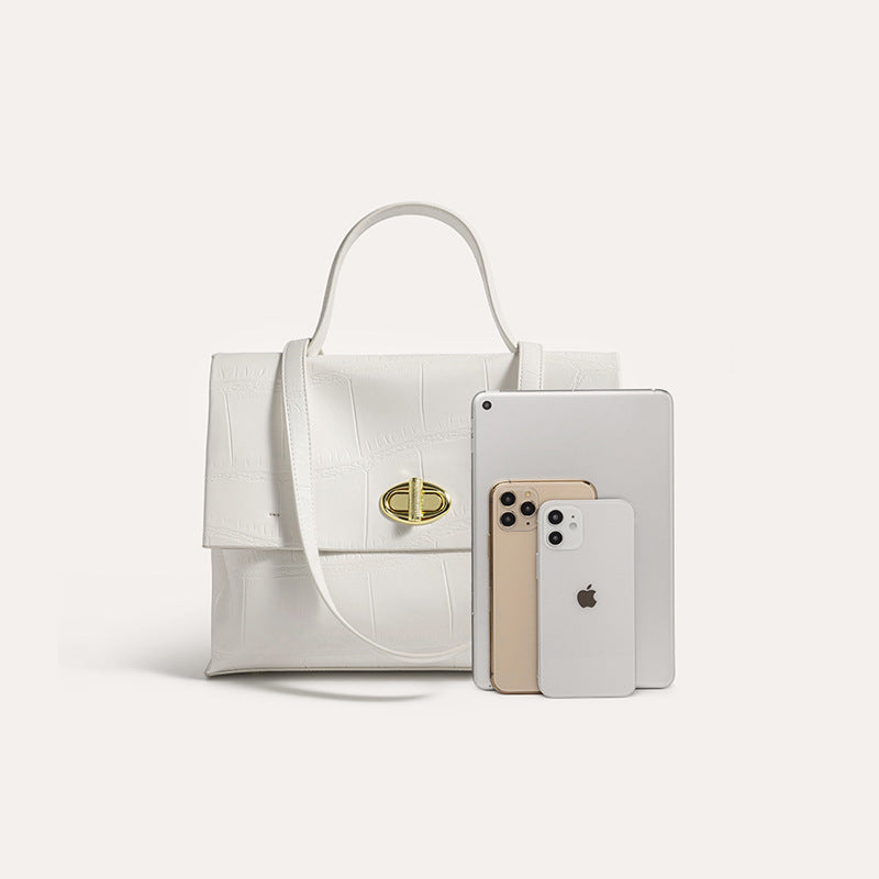 Women’s Croc Print Flap Top Handle Handbags image 5