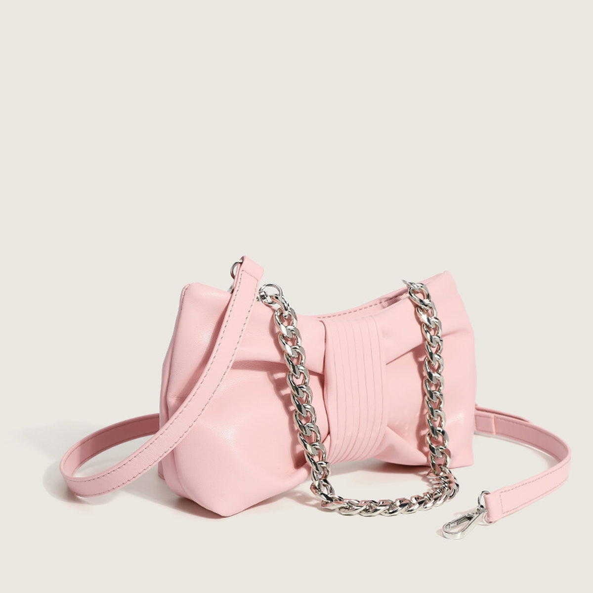 Women’s Chains Large Bowknot Baguette Bags image 2