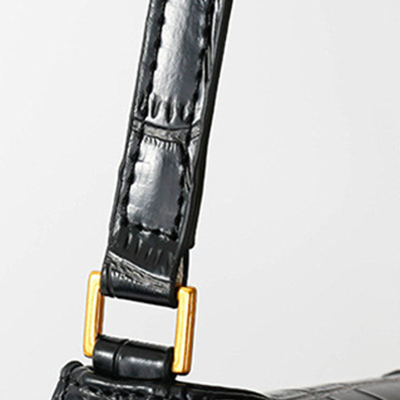 Women’s Croc Print Flap Baguette Bags in Vegan Leather image 4