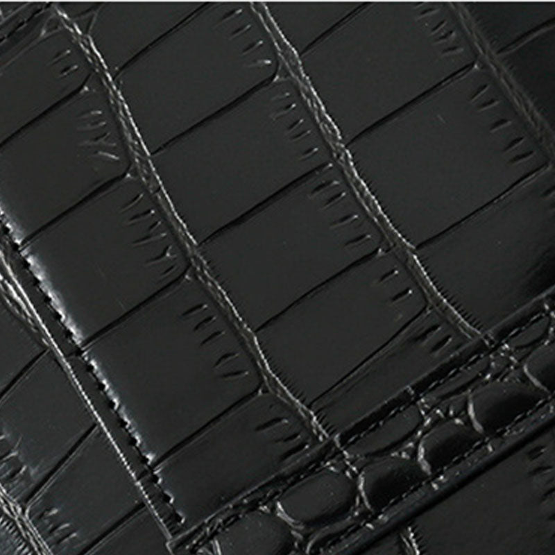 Women’s Croc Print Flap Baguette Bags in Vegan Leather image 7