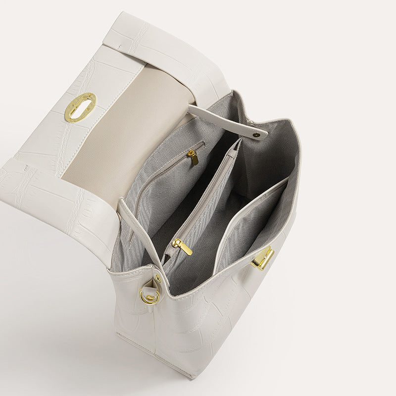 Women’s Croc Print Flap Top Handle Handbags image 6