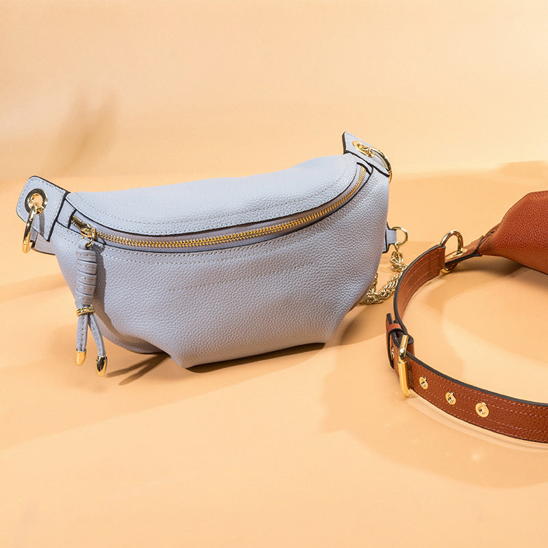 Women’s Chains Genuine Leather Fanny Packs Waist Bags image 3