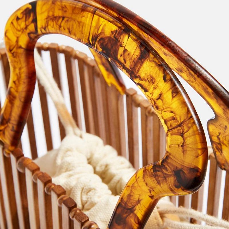 Women’s Brown Bamboo Weaving Hand Tote image 4