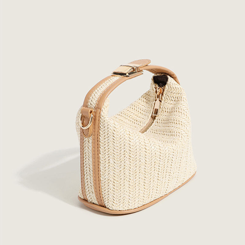 Women’s Beige Woven Crossbody Handbags image 3