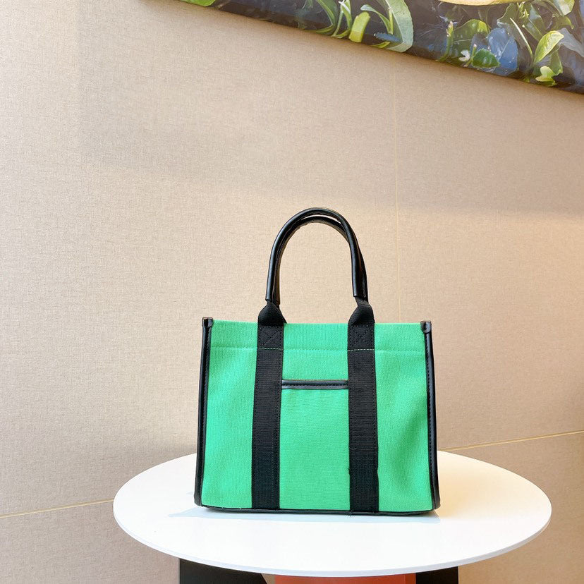 Women’s Canvas Tow Tone Tote Bags image 4