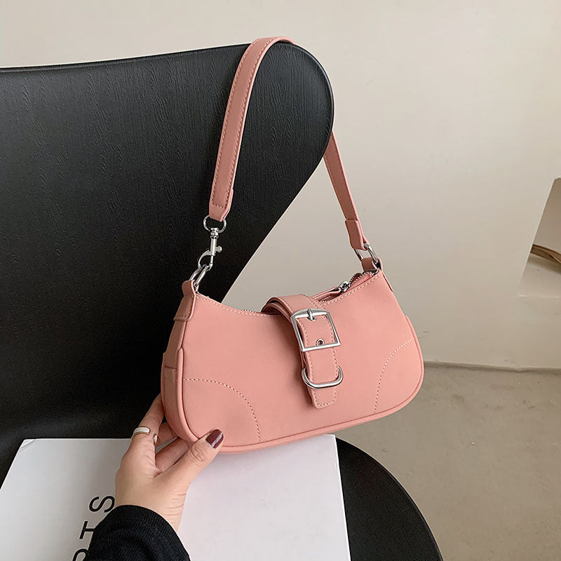 Women’s Buckle Baguette Bags in Vegan Leather image 4