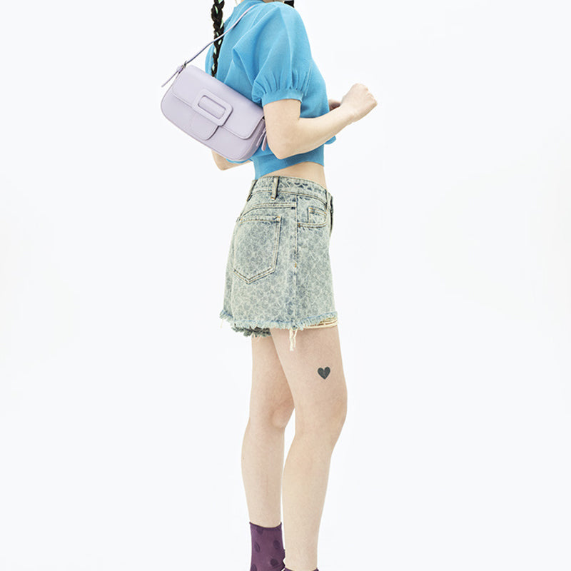 Women’s Flap Baguette Bags in Vegan Leather image 4