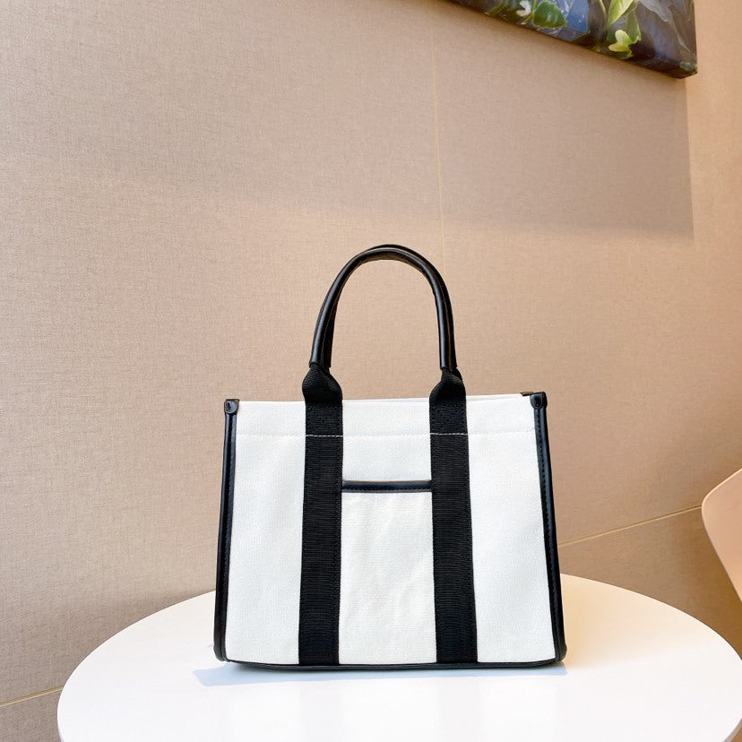 Women’s Canvas Tow Tone Tote Bags image 2