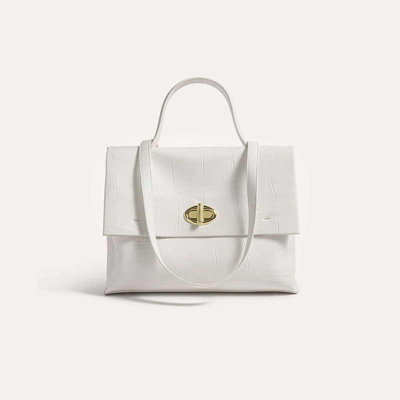 Women’s Croc Print Flap Top Handle Handbags image 3