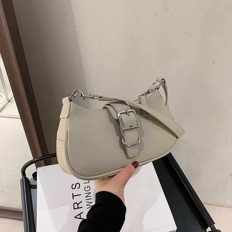 Women’s Buckle Baguette Bags in Vegan Leather image 8