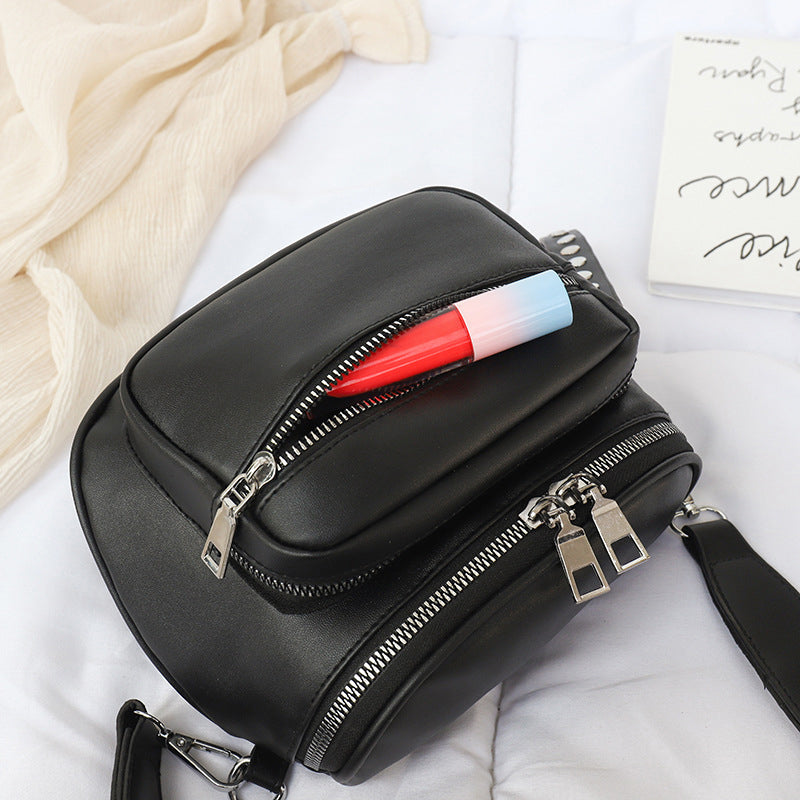 Women’s Black Studded Wristlet Boxed Zipper Crossbody Fanny Packs image 4