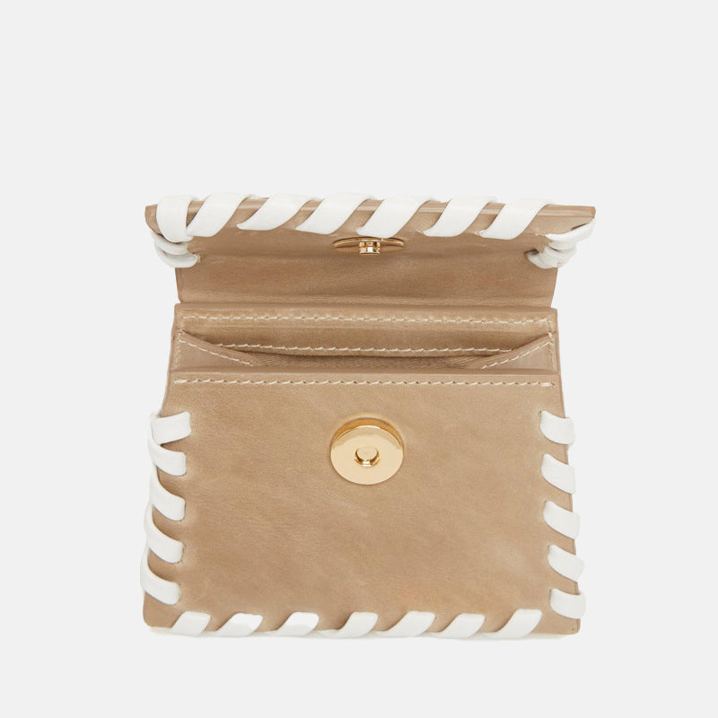 Women’s Braided Trim Mini Top Handle Bags in Vegan Leather image 4