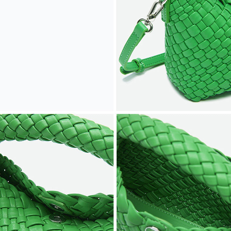 Women’s Braided Top Handle Clutch Bags with Shoulder Straps image 2
