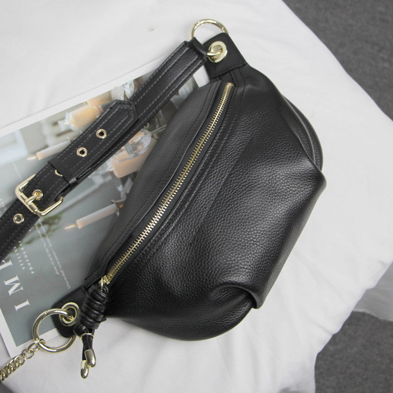 Women’s Chains Genuine Leather Fanny Packs Waist Bags image 7