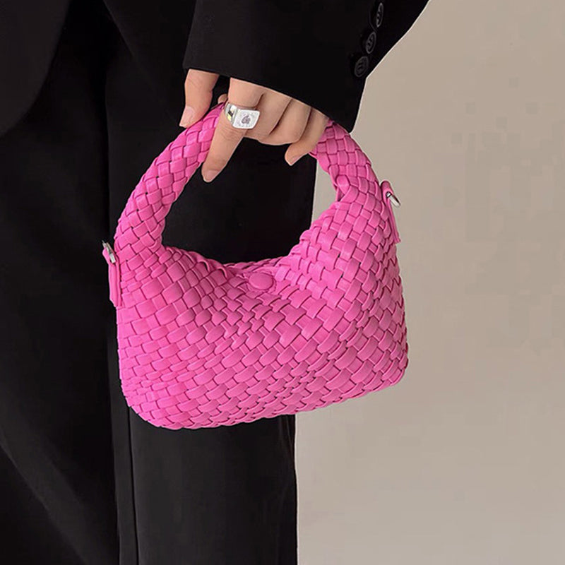 Women’s Braided Top Handle Clutch Bags with Shoulder Straps image 5