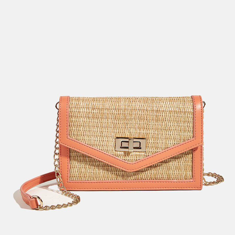 Women’s Envelope Woven Flap Crossbody Bags image