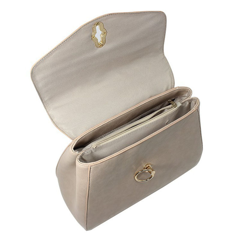 Women’s Flap handbags in Natural Color Vegan Leather image 5