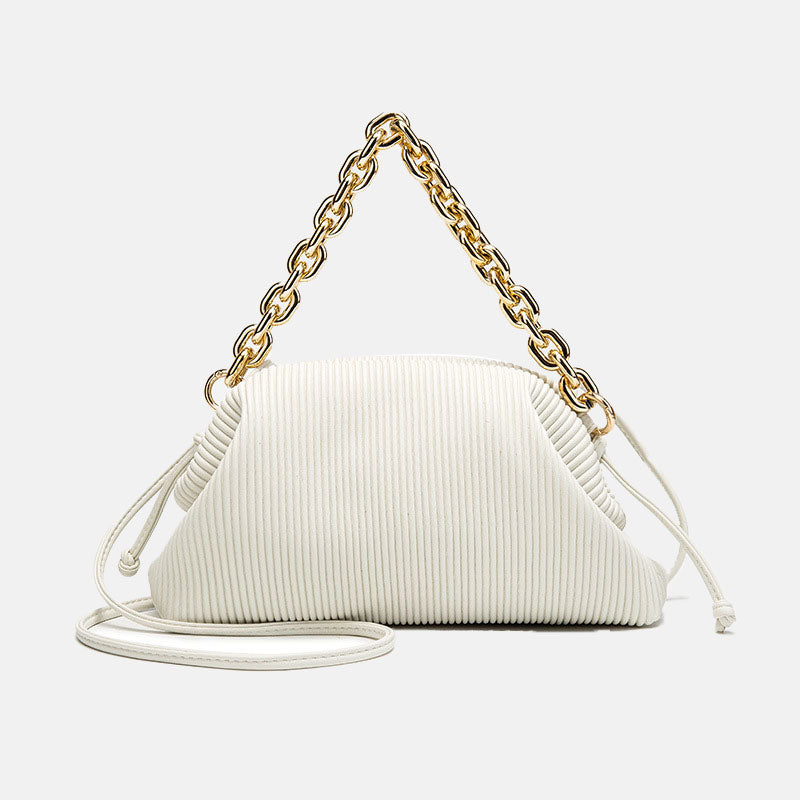 Women’s Chains Striped Pouch Clutch Bags image 6