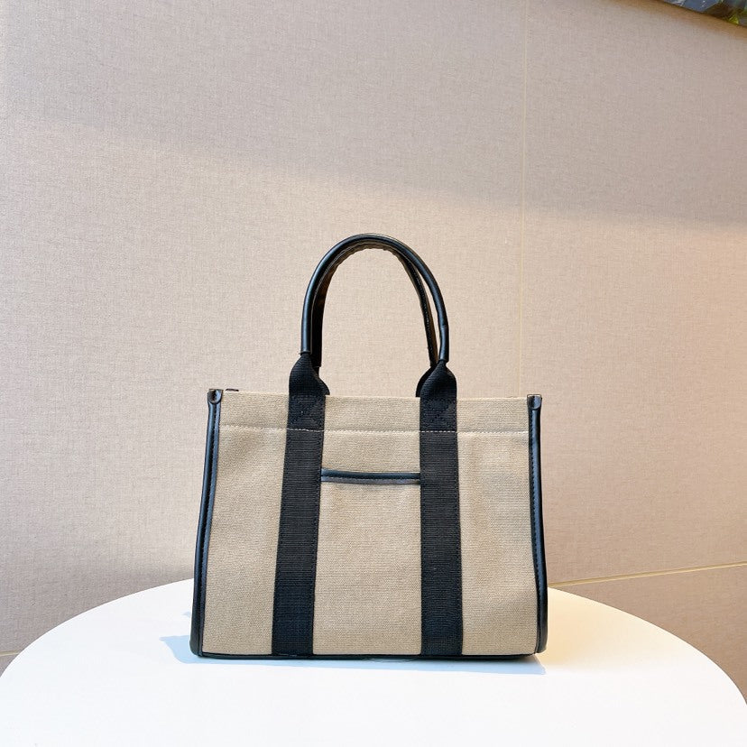 Women’s Canvas Tow Tone Tote Bags image 6