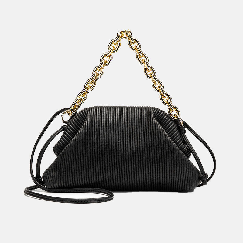 Women’s Chains Striped Pouch Clutch Bags image 5