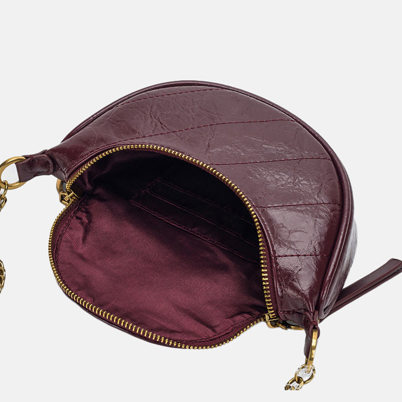 Women’s Chains Wrinkled Vegan Fanny Packs Crossbody Waist Packs image 10