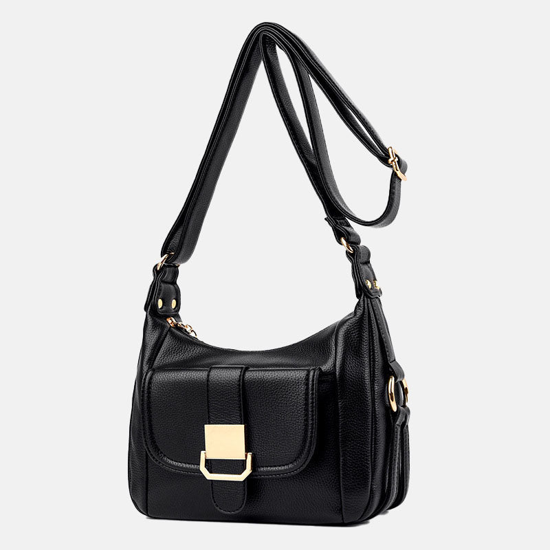 Women’s Buckle Shoulder Messenger Bags in Vegan Leather image 2