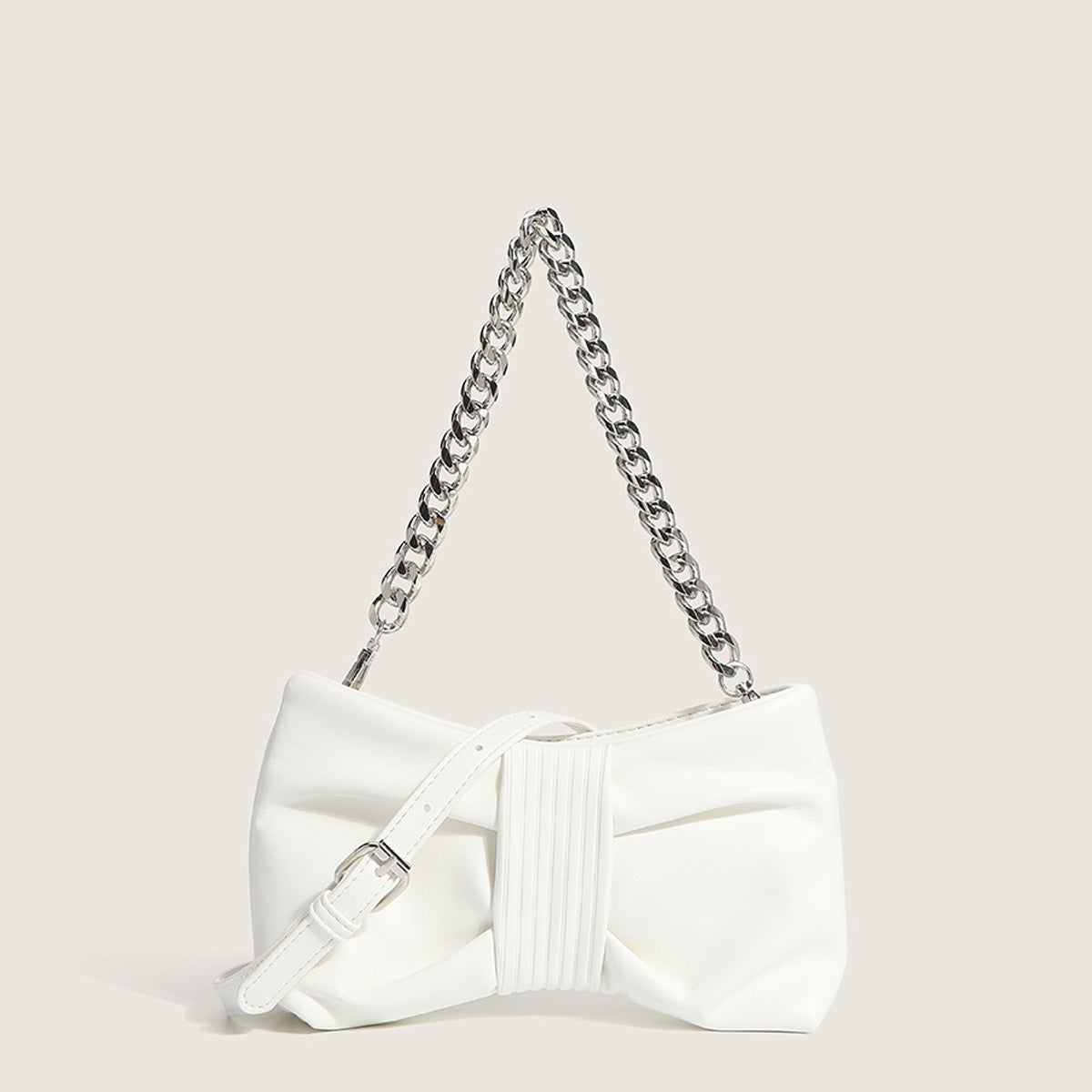 Women’s Chains Large Bowknot Baguette Bags image 7