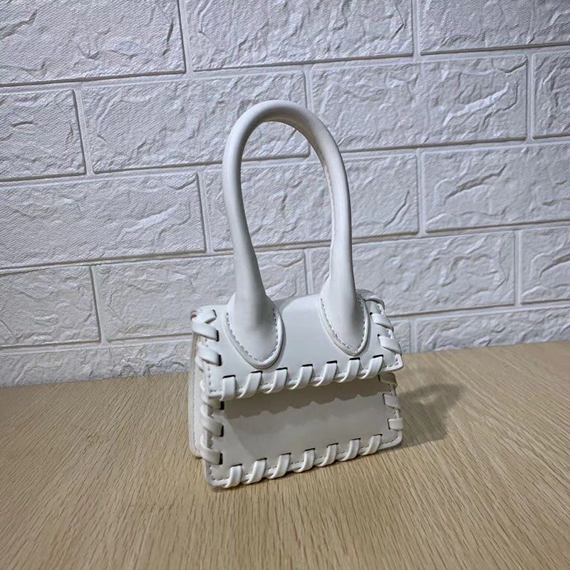 Women’s Braided Trim Mini Top Handle Bags in Vegan Leather image 6