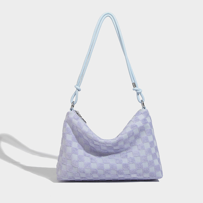 Women’s Checker Hobo Baguette Bags image 10