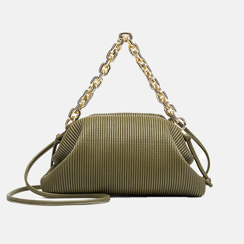 Women’s Chains Striped Pouch Clutch Bags image 7