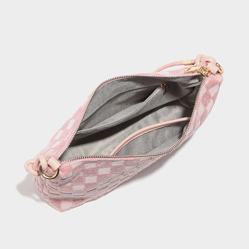 Women’s Checker Hobo Baguette Bags image 7