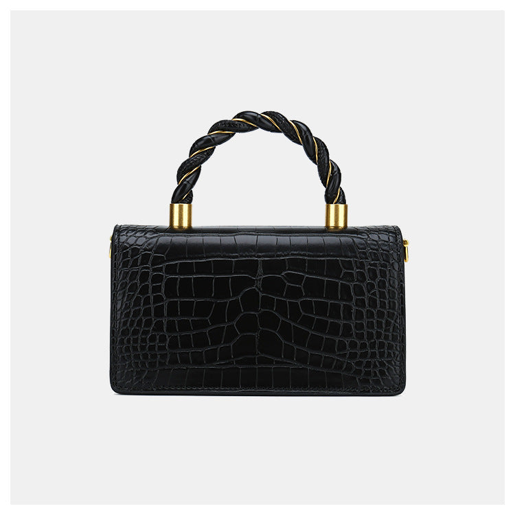 Women’s Croc Print Handbags with Vrossbody Strap in Vegan Leather image 4