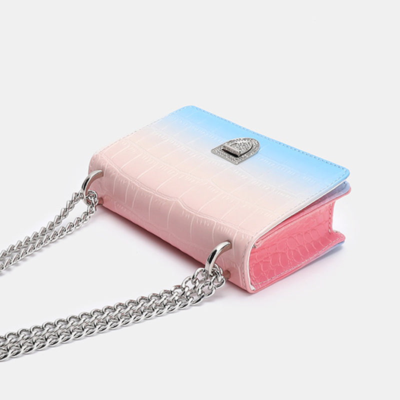 Women’s Croc Print Crossbody Bags in Vegan Leather image 3