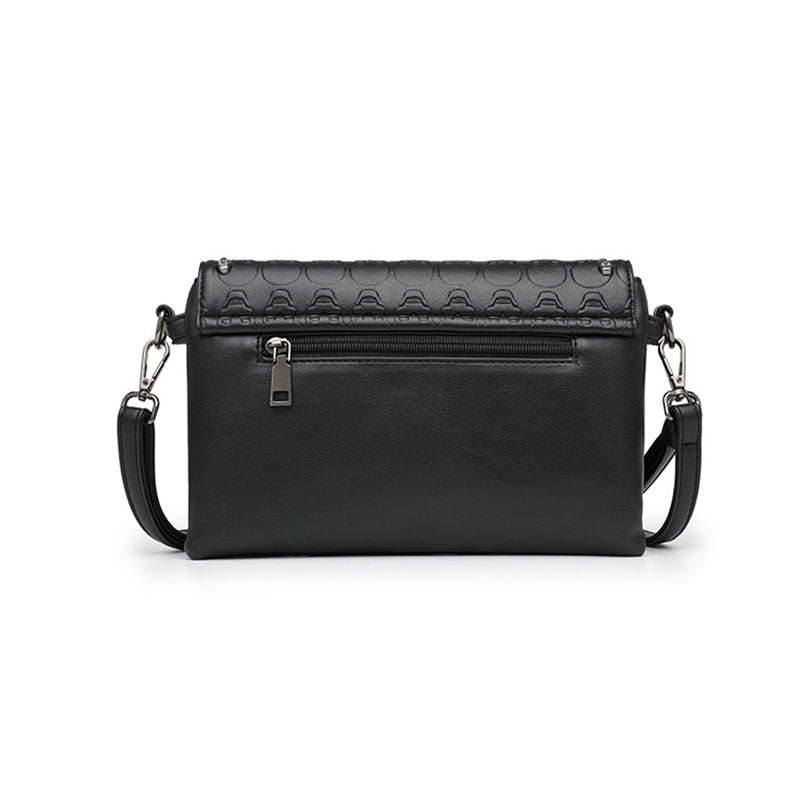 Women’s Black Skulls Envelope Clutch Bag with Shoulder Strap image 4