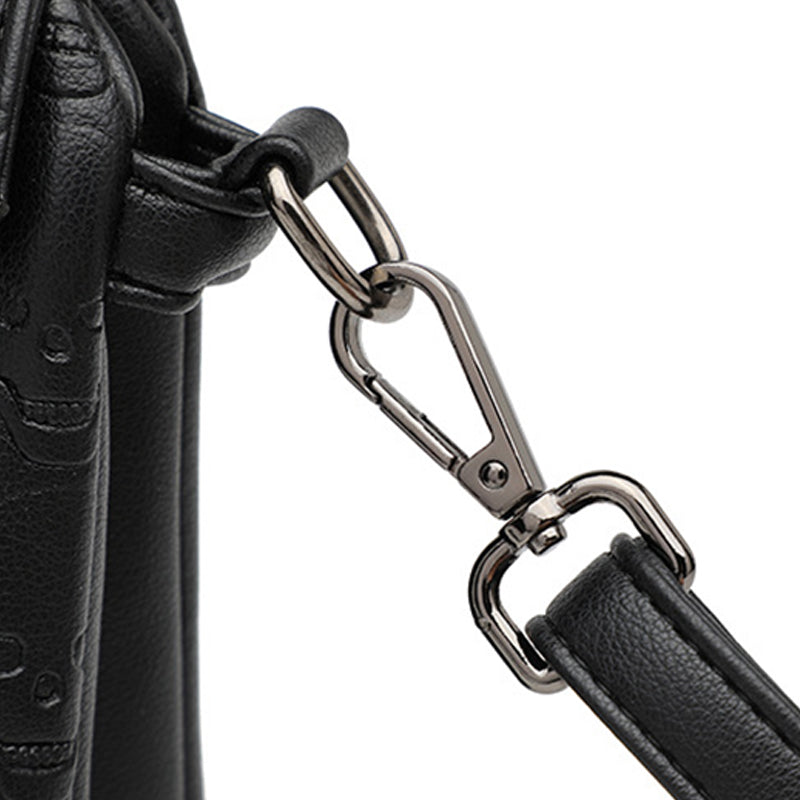 Women’s Black Skulls Envelope Clutch Bag with Shoulder Strap image 6