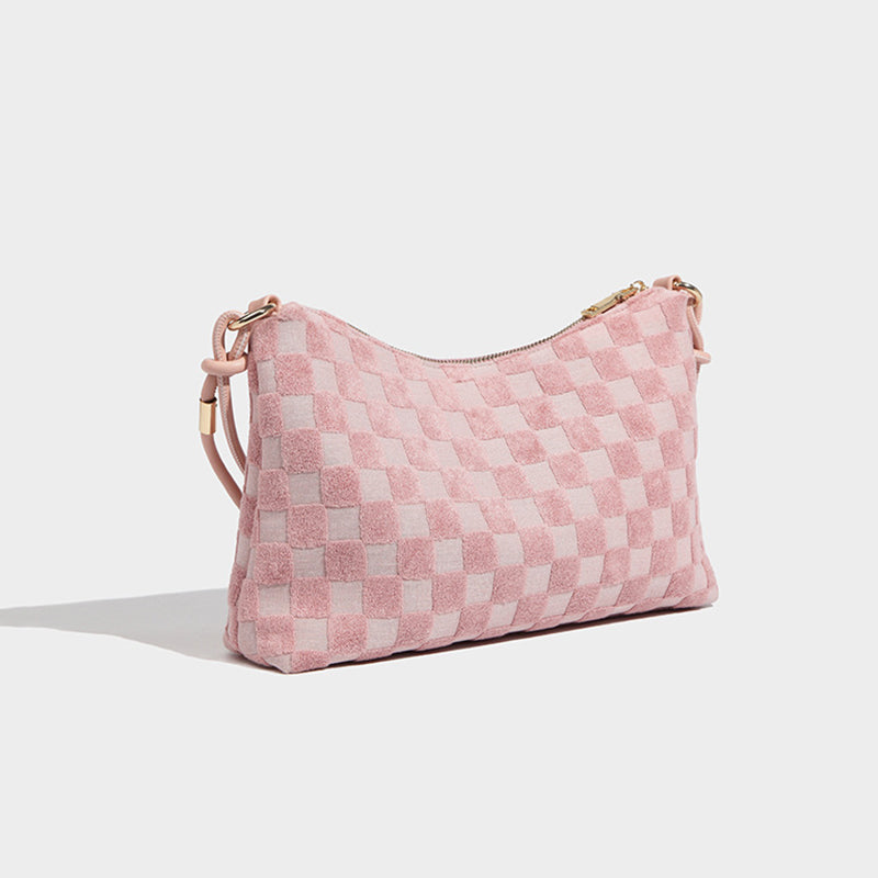 Women’s Checker Hobo Baguette Bags image 4
