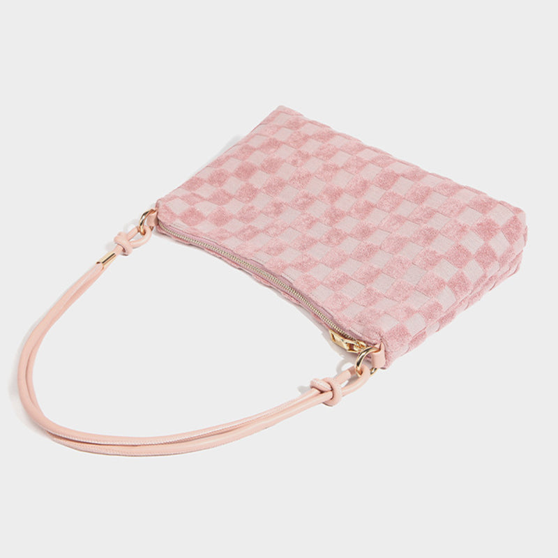 Women’s Checker Hobo Baguette Bags image 5