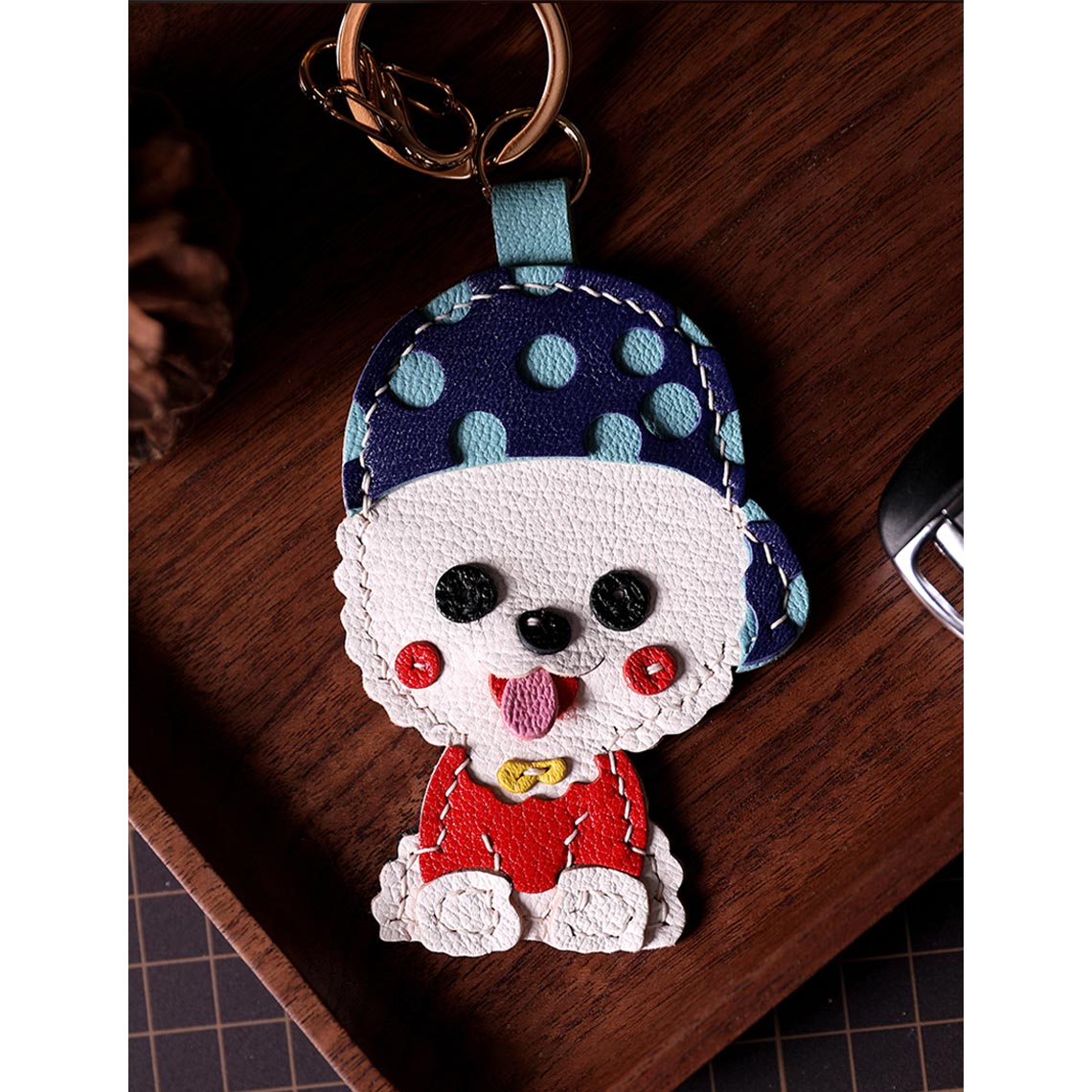 Bichon Dog Keychain | Cute Design Keychain DIY Kits - Wirkin®