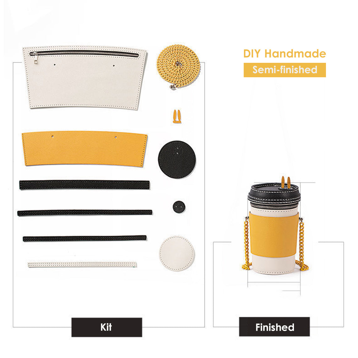 Wirkin® Leather Coffee Cup Bag DIY Kit