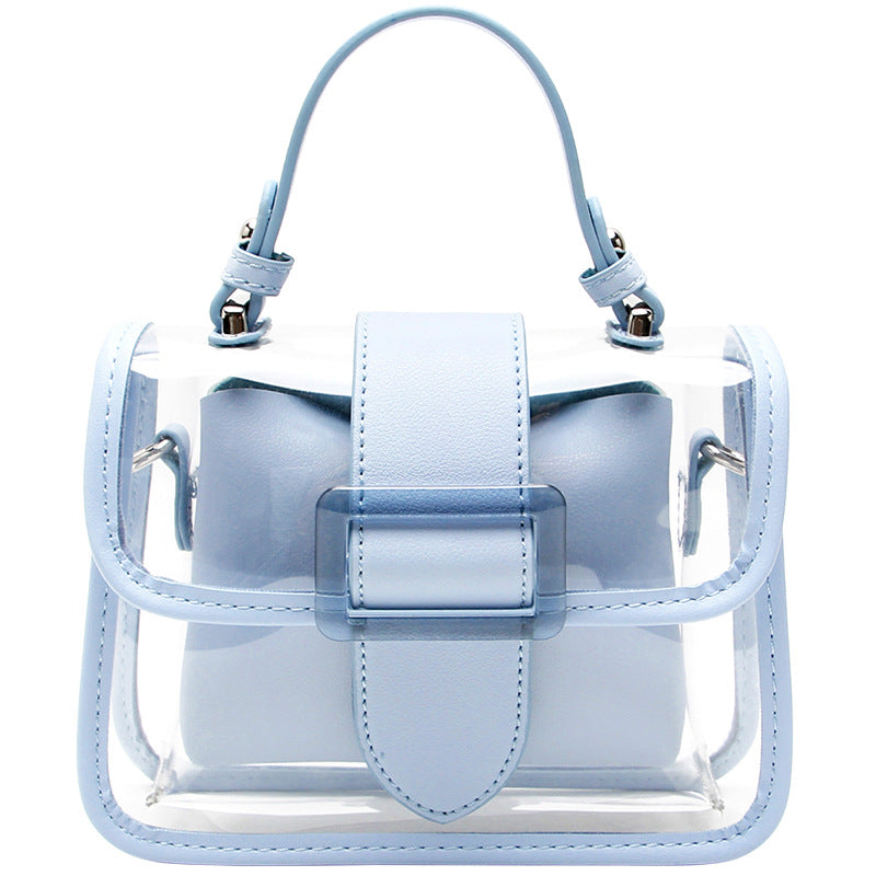 Women’s Clear PVC Handbag with Crossbody Chains image 2