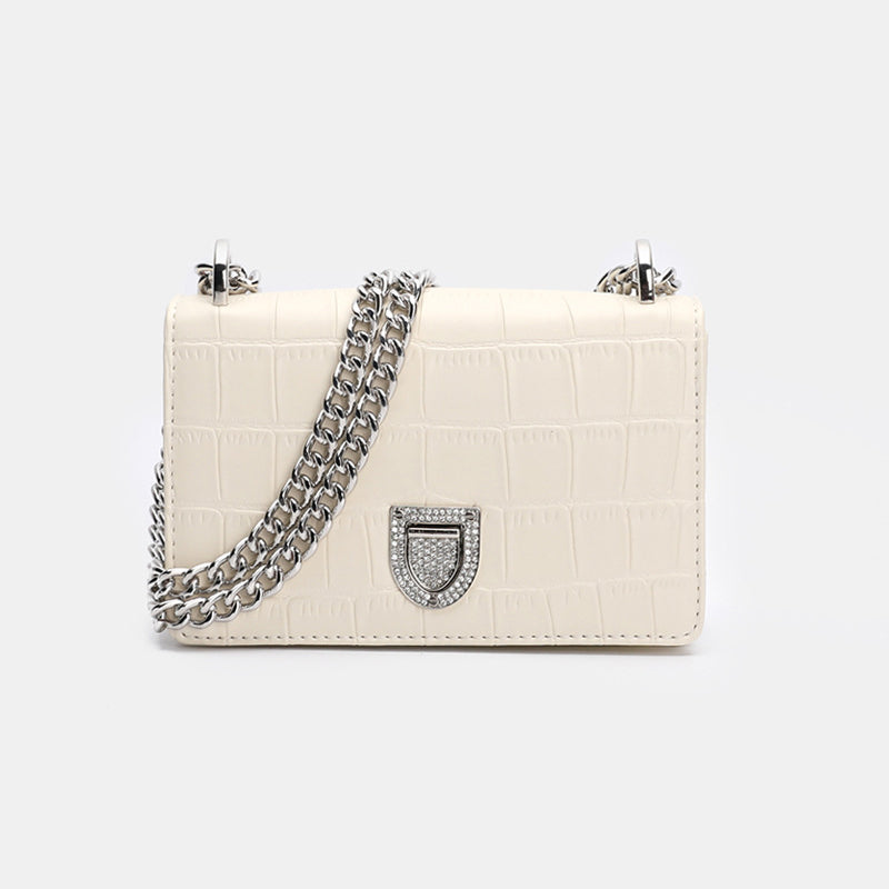 Women’s Croc Print Crossbody Bags in Vegan Leather image 9