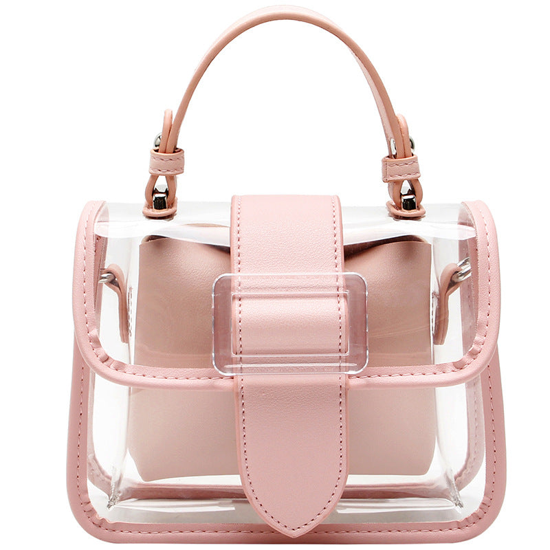 Women’s Clear PVC Handbag with Crossbody Chains image 4