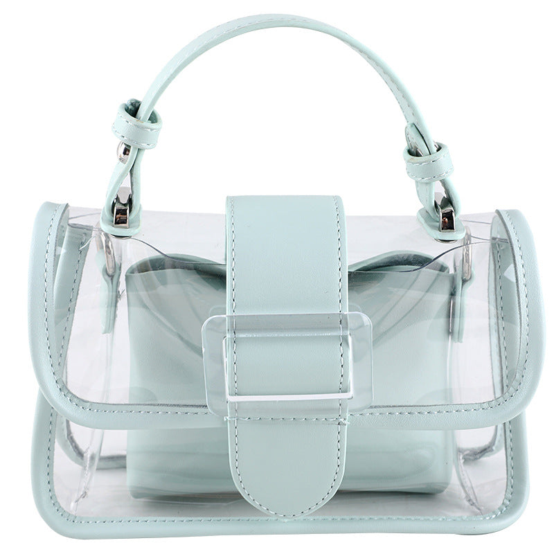 Women’s Clear PVC Handbag with Crossbody Chains image 8