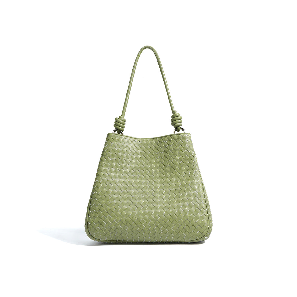 Green Woven Leather Bag | Shoulder Tote Bag for Women - Wirkin®